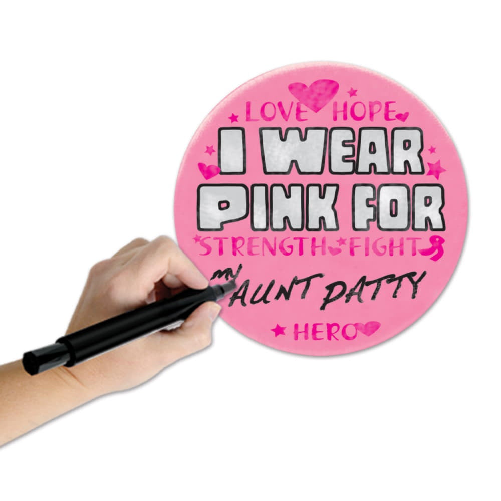 I Wear Pink Button