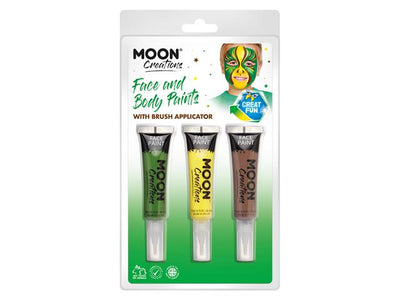 Moon Glow - Jungle Clamshell Face & Body Paint, 3/Pk