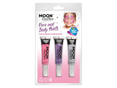 Moon Creations - Princess Clamshell Face & Body Paint, 3/Pk