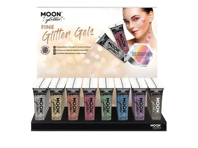 Moon Glitter Holographic Glitter Face &amp; Body Gel (48 Pack)