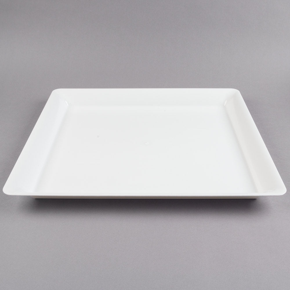 18 X 18In White Square Tray - Each