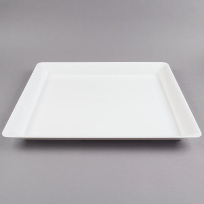 18 X 18In White Square Tray - Each