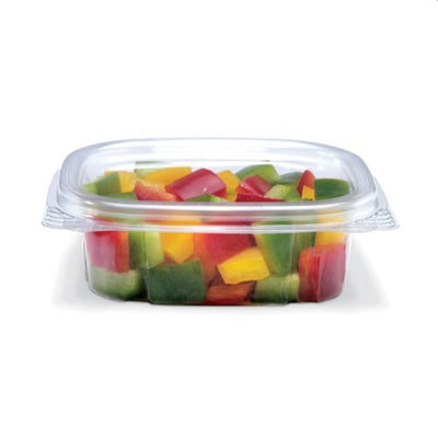 Pactiv 8" Plastic Hinged Container