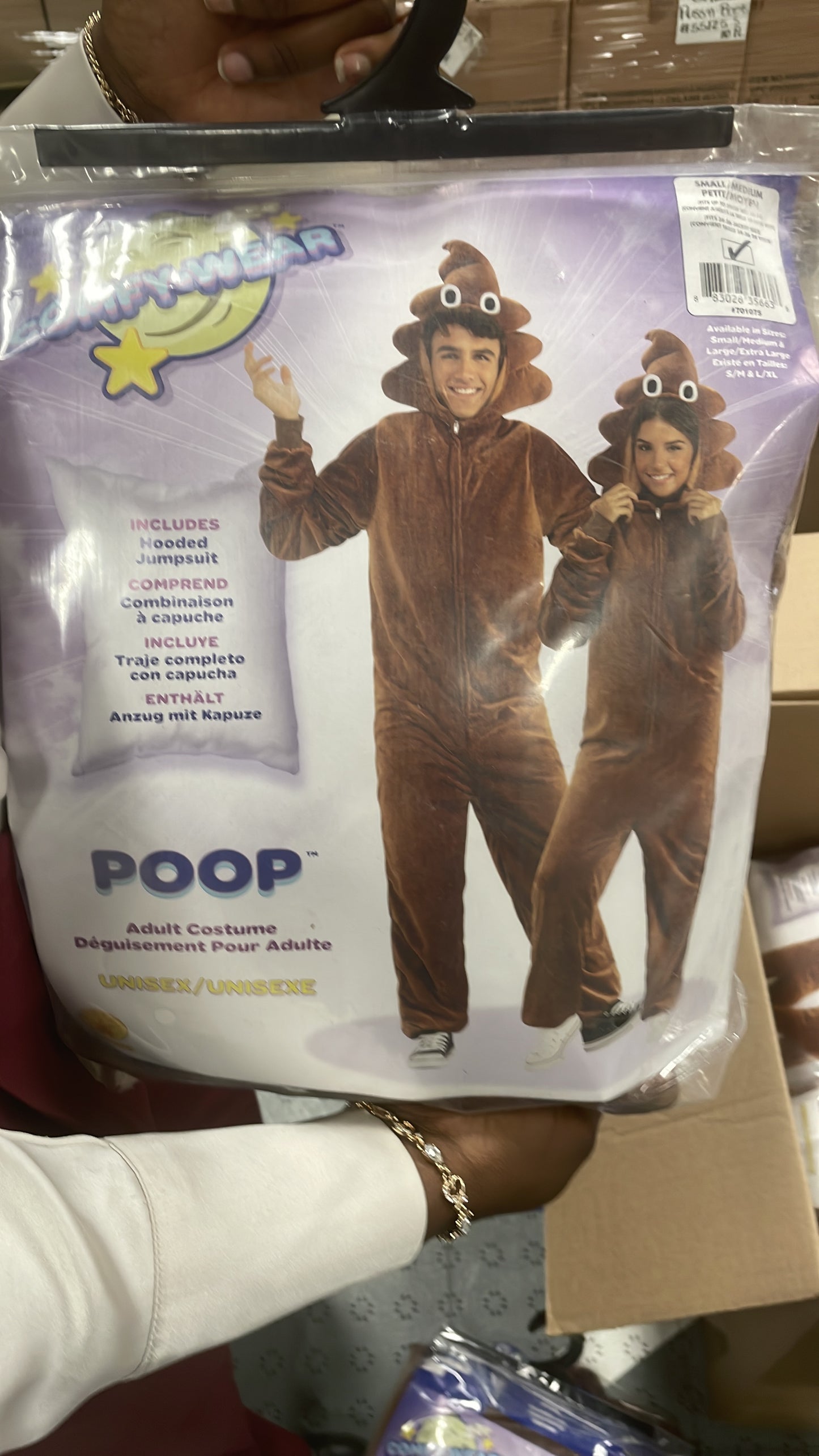 Poop Emoji adult costume Small/Medium