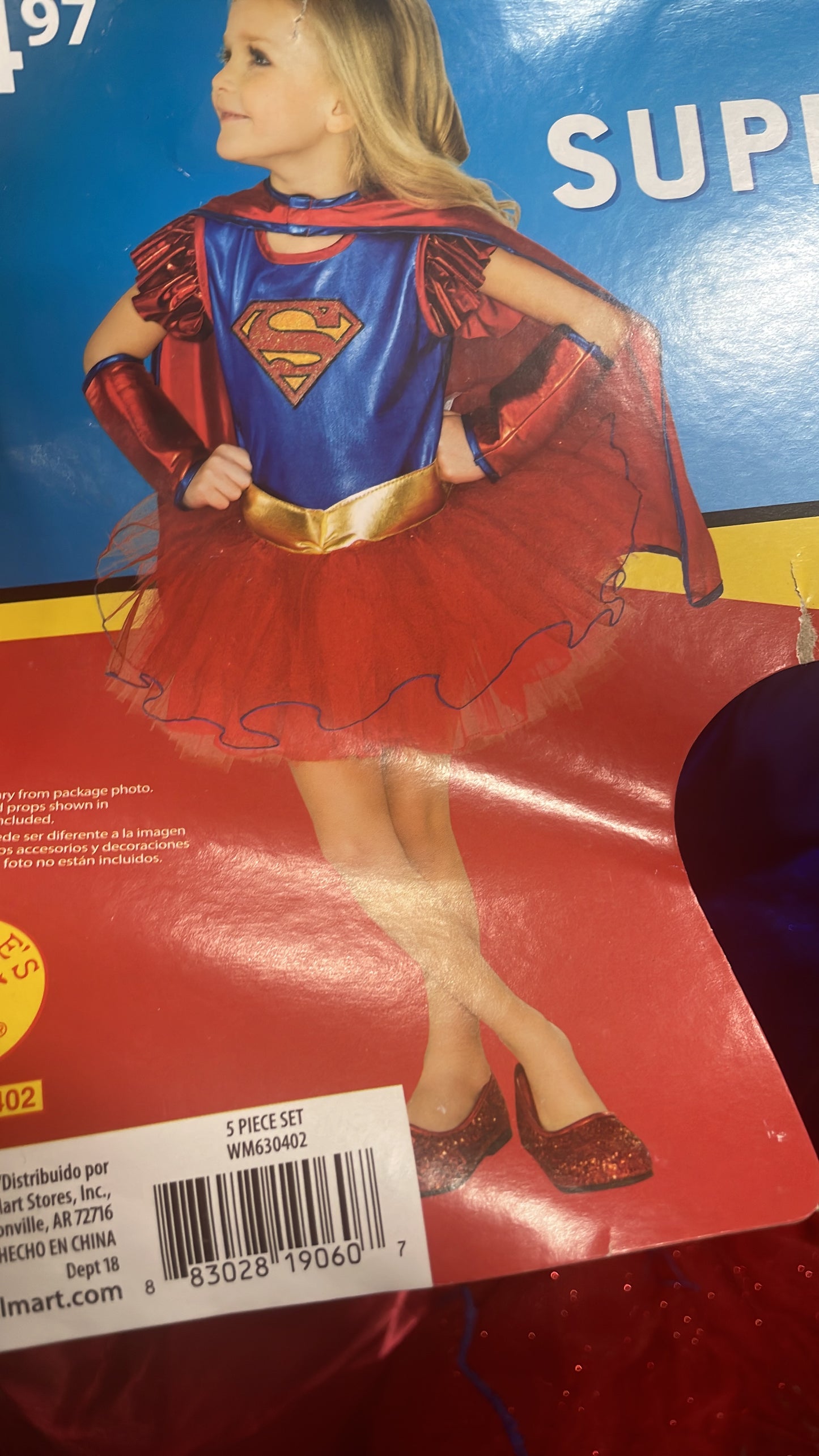 Super Girl Costume Age 3-4