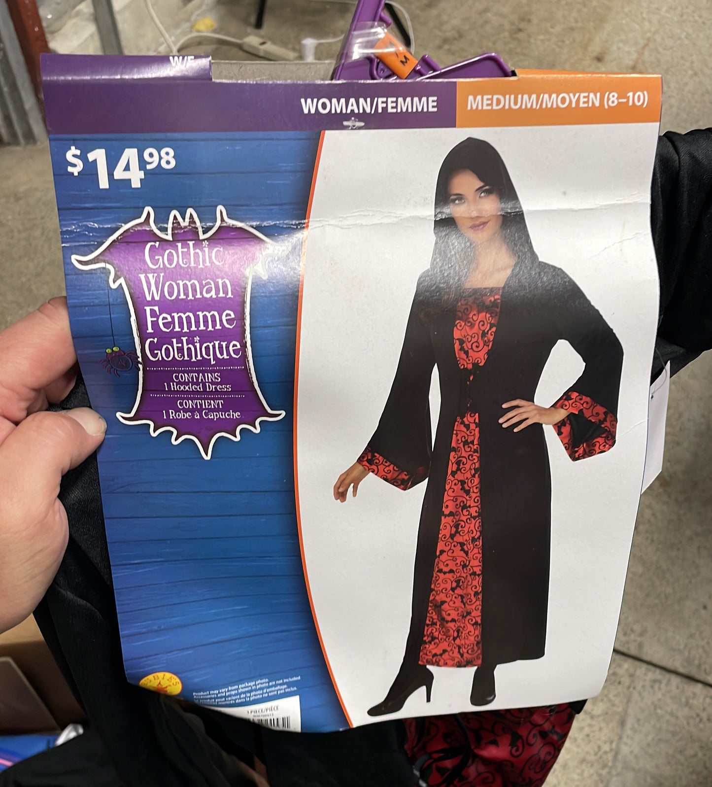 Gothic Woman Hooded Dress