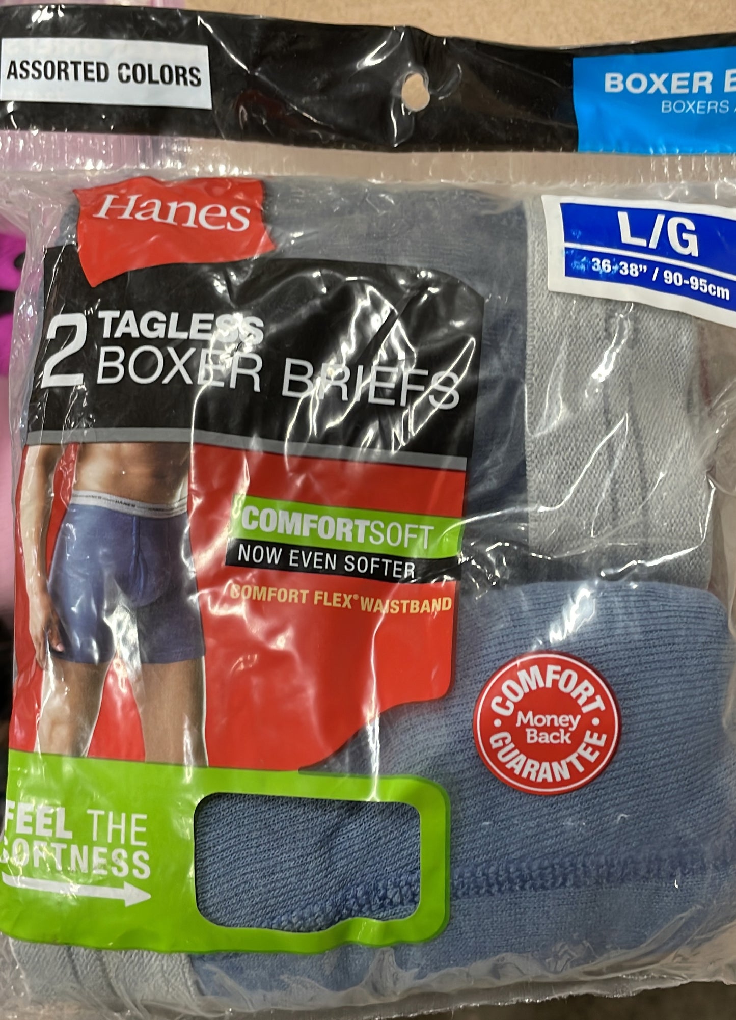 Hanes 2 TAGLESS BOXER BRIEFS 5441