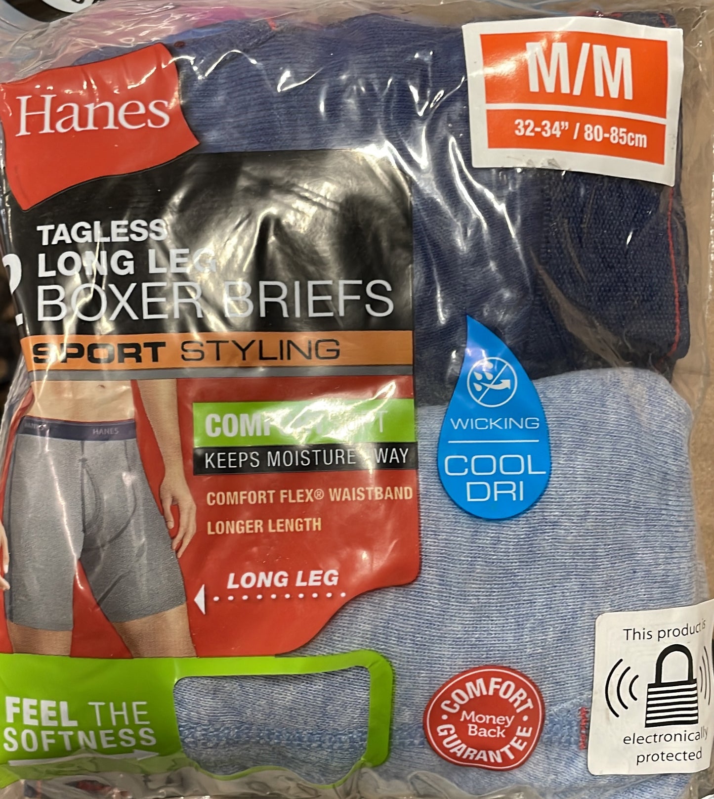 Hanes 2 TAGLESS LONG LEG BOXER BRIEFS