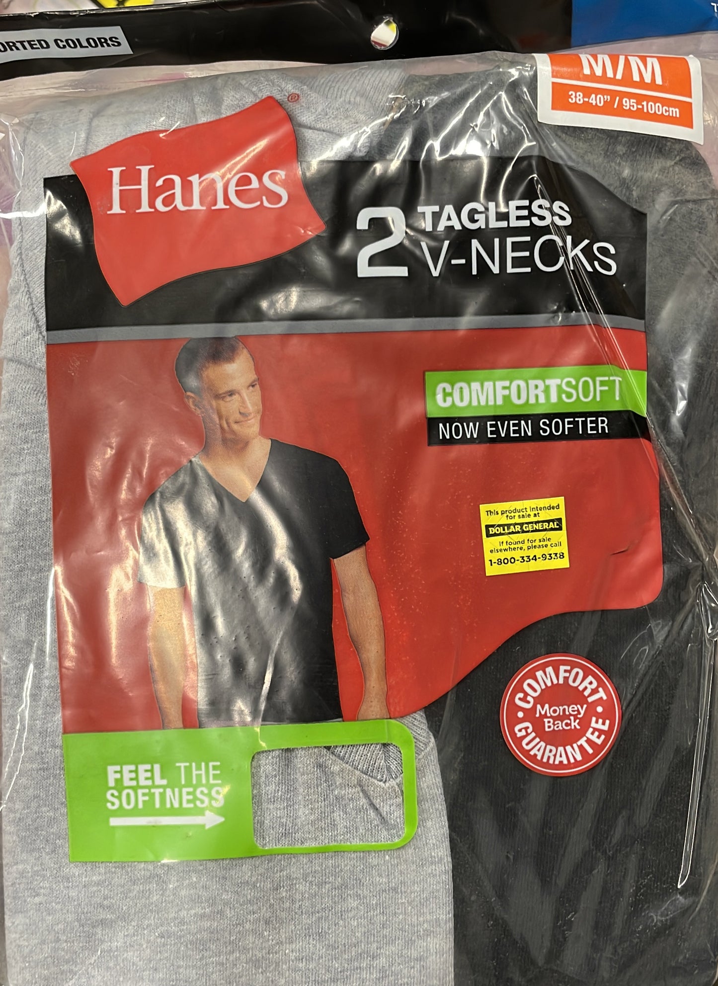 Hanes 2 TAGLESS V-NECKS
