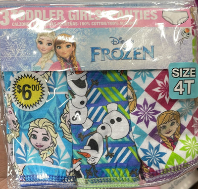 Disney FROZEN 3 TODDLER GIRLS PANTIES 2371