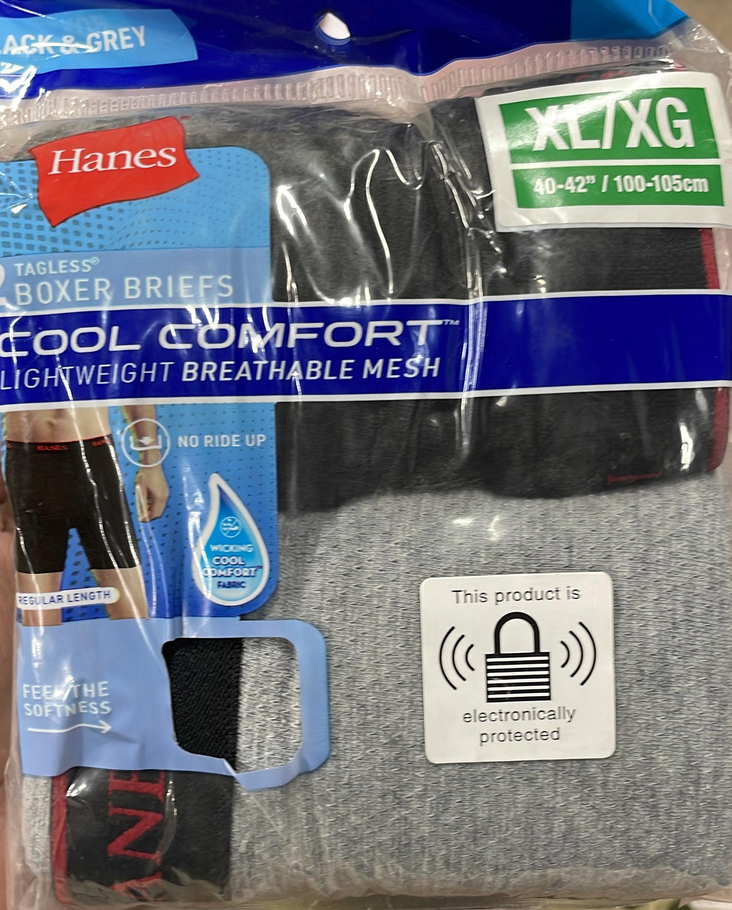Hanes 2 Tagless Boxer Briefs XL/XG 21282