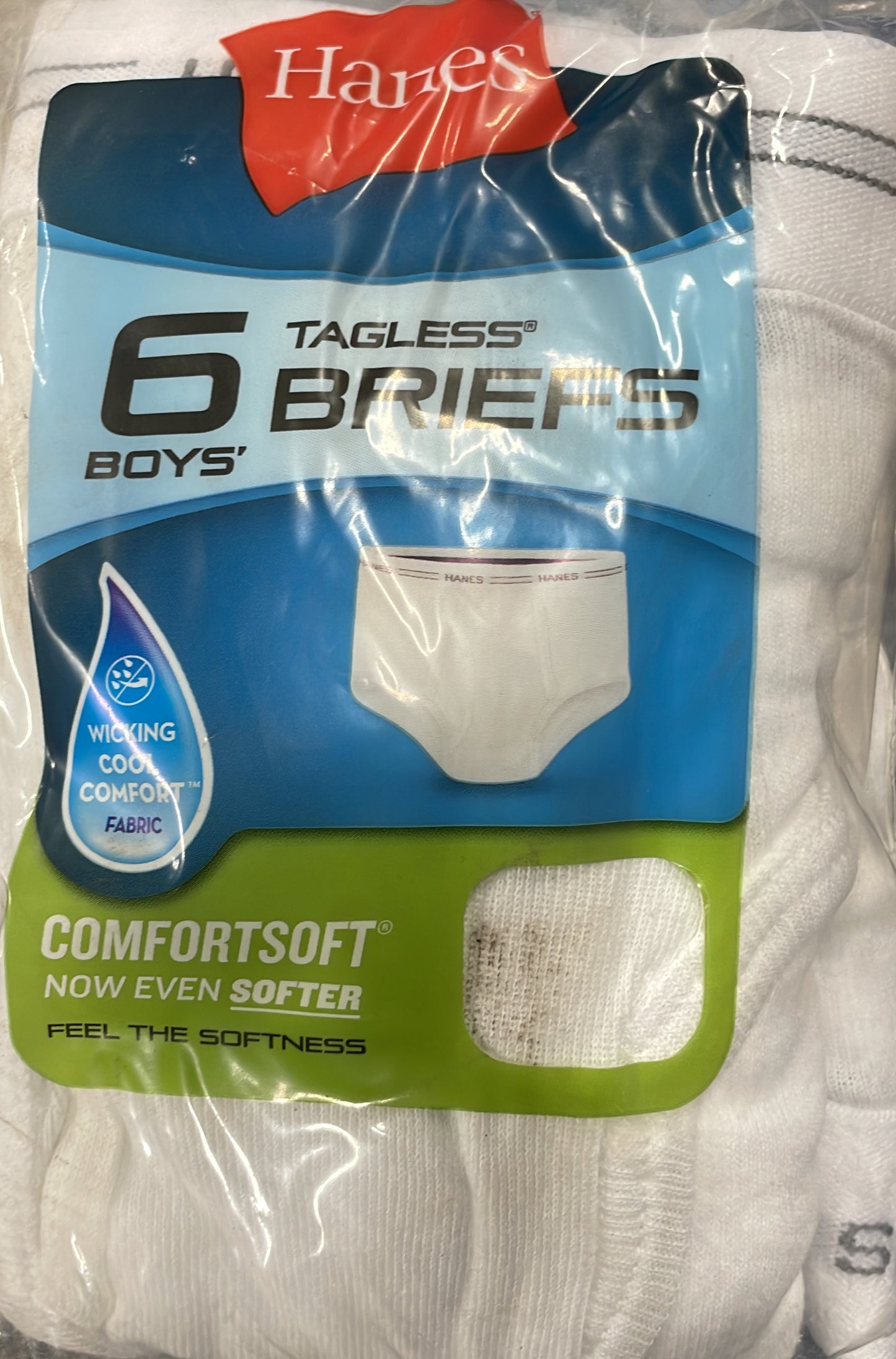 Hanes TAGLESS BRIEFS S/P 6-8