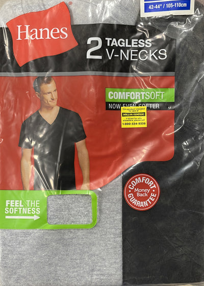 Hanes Tagless V-Necks L/G Assorted Colors