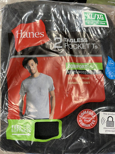 Hanes TAGLESS POCKET Ts Assorted Colors