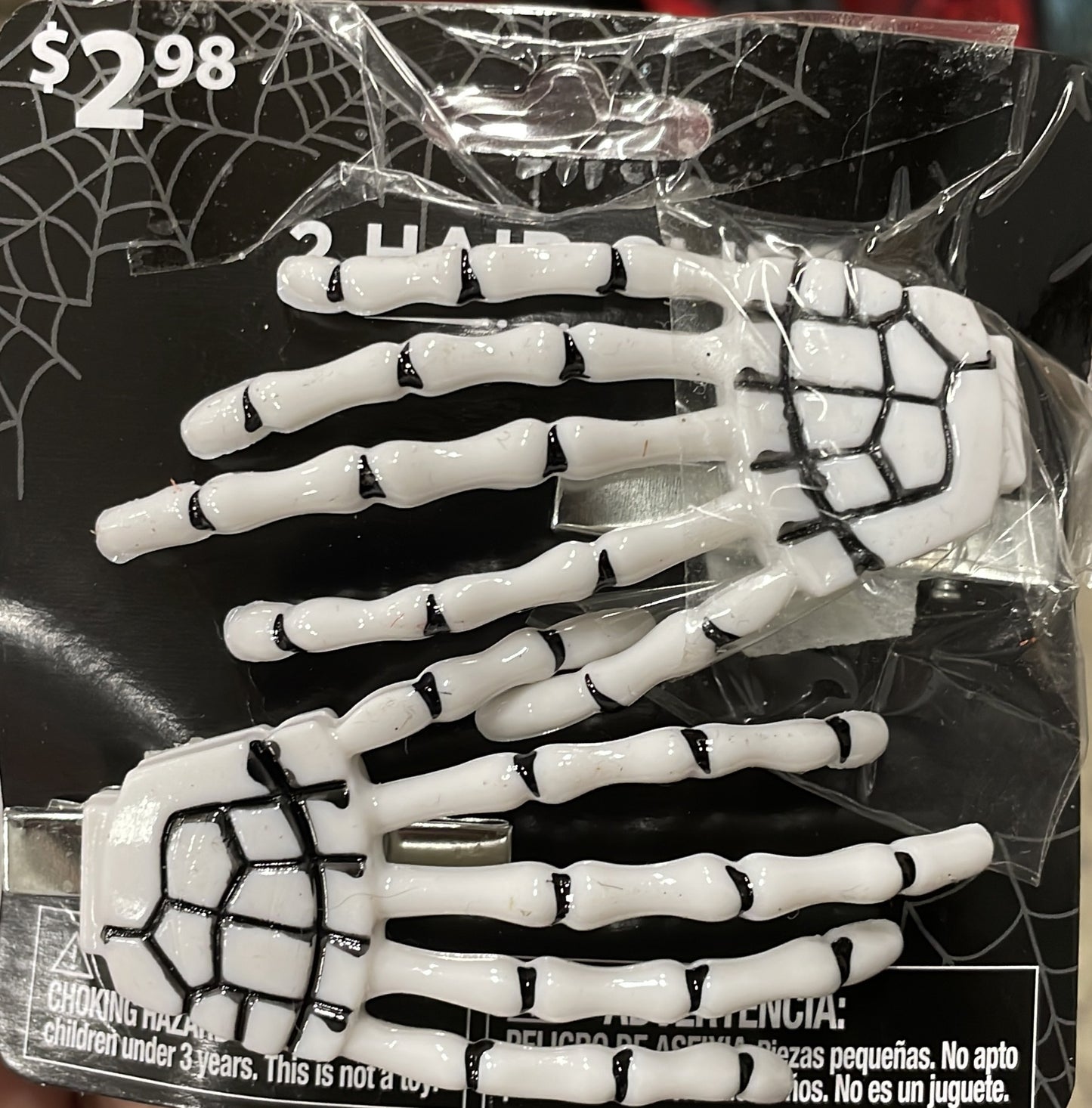 Skeleton Hand Hair Clips
