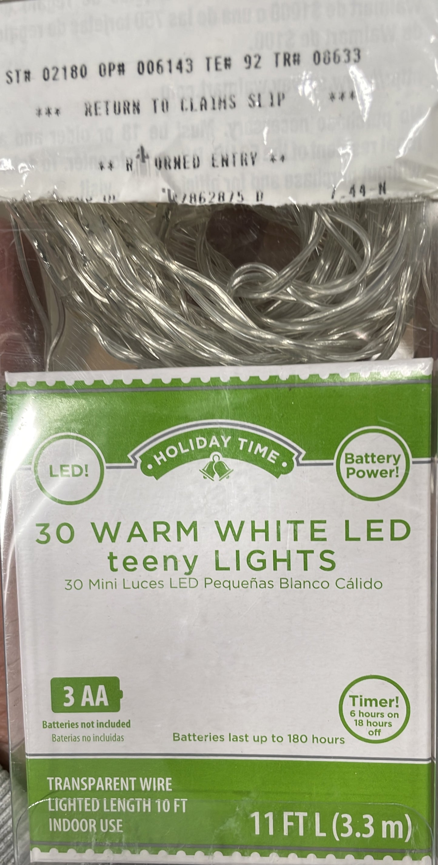 30 Warm White LED Teeny Lights