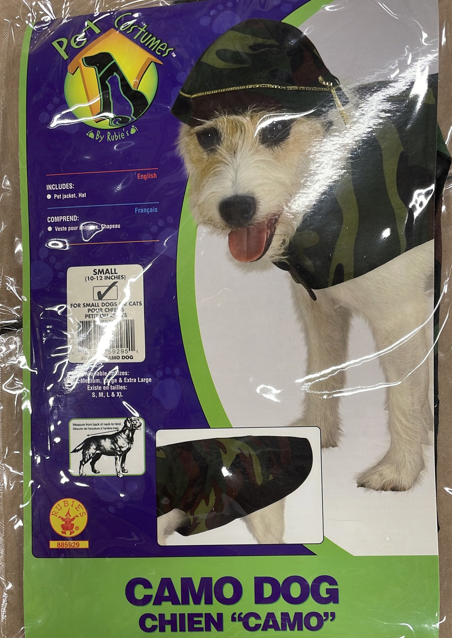 CAMO DOG Pet Costumes Small(10-12 INCHES)