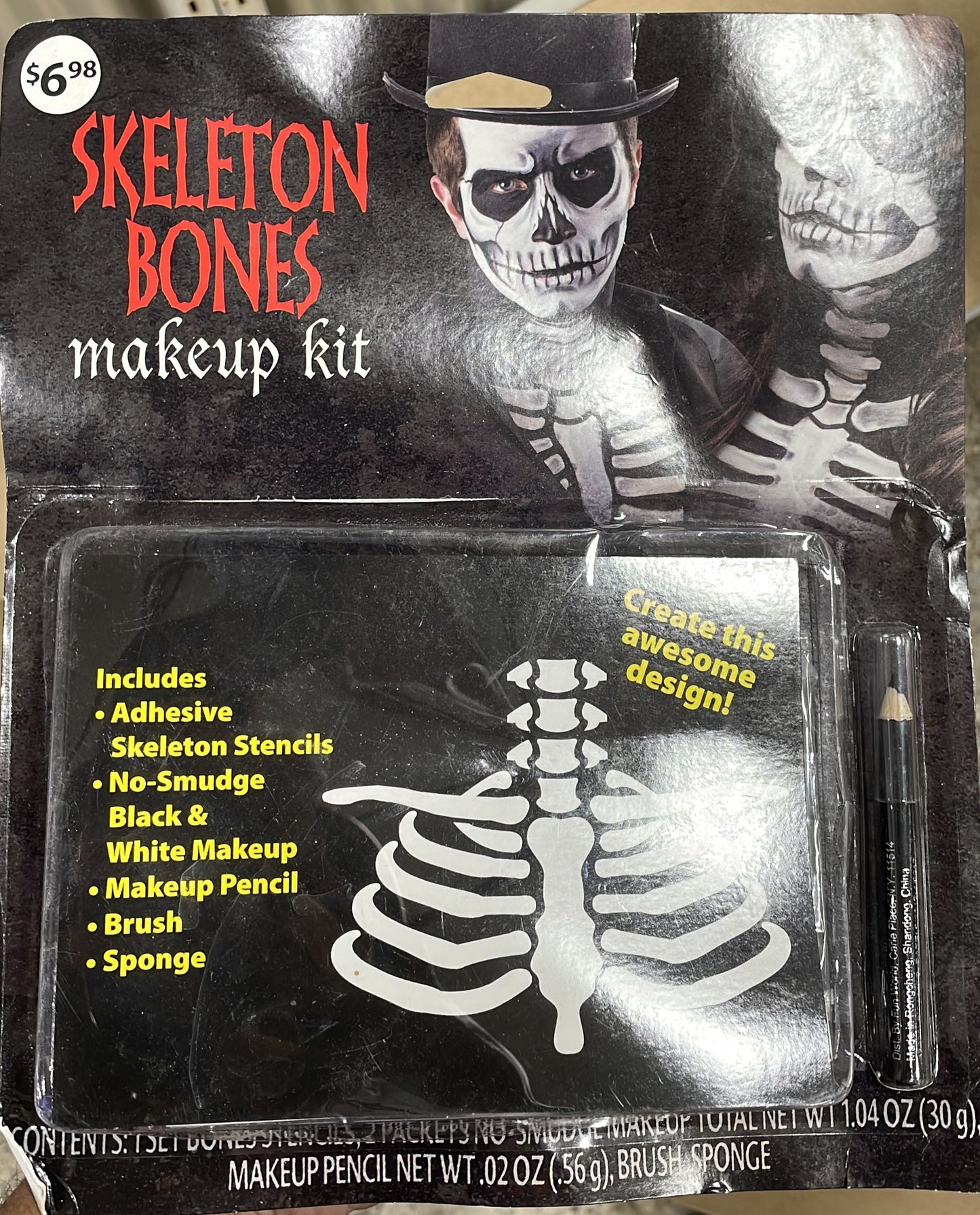 Skeleton Bones makeup kit