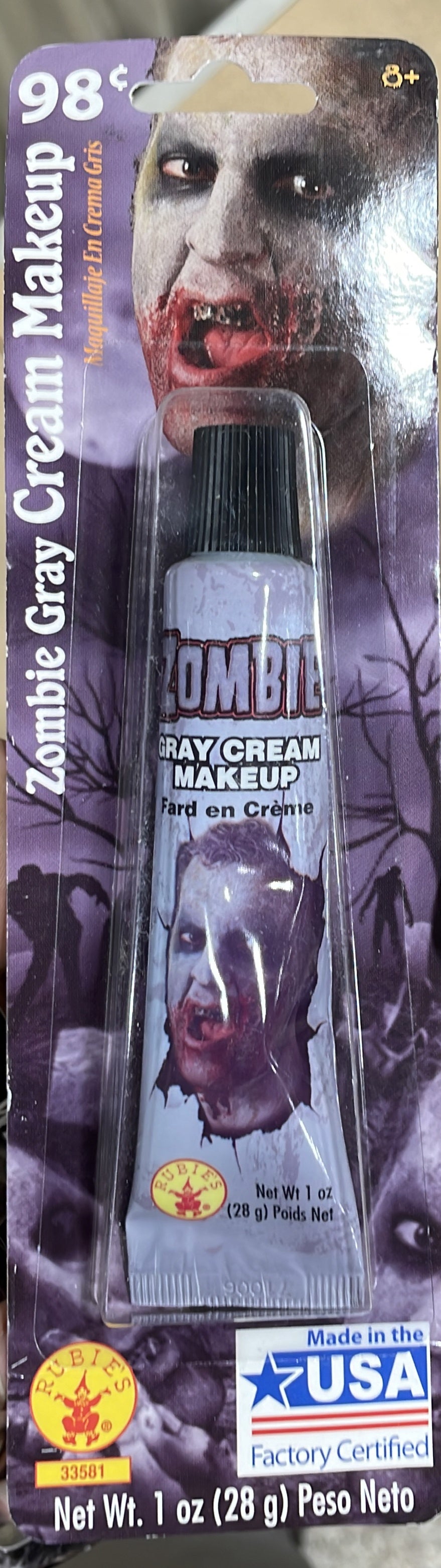 Zombie Gray Cream Makeup
