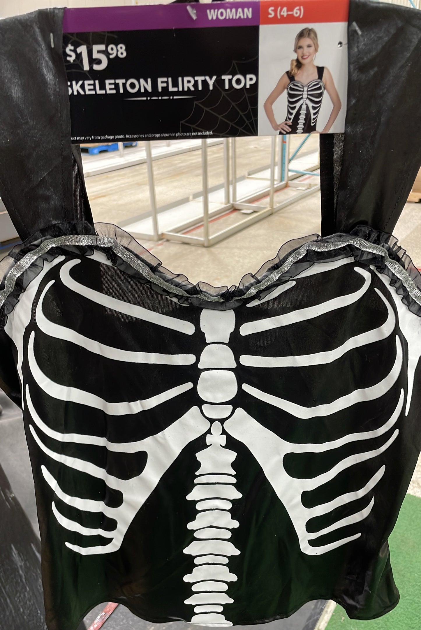 Skeleton Flirty Top S(4-6)