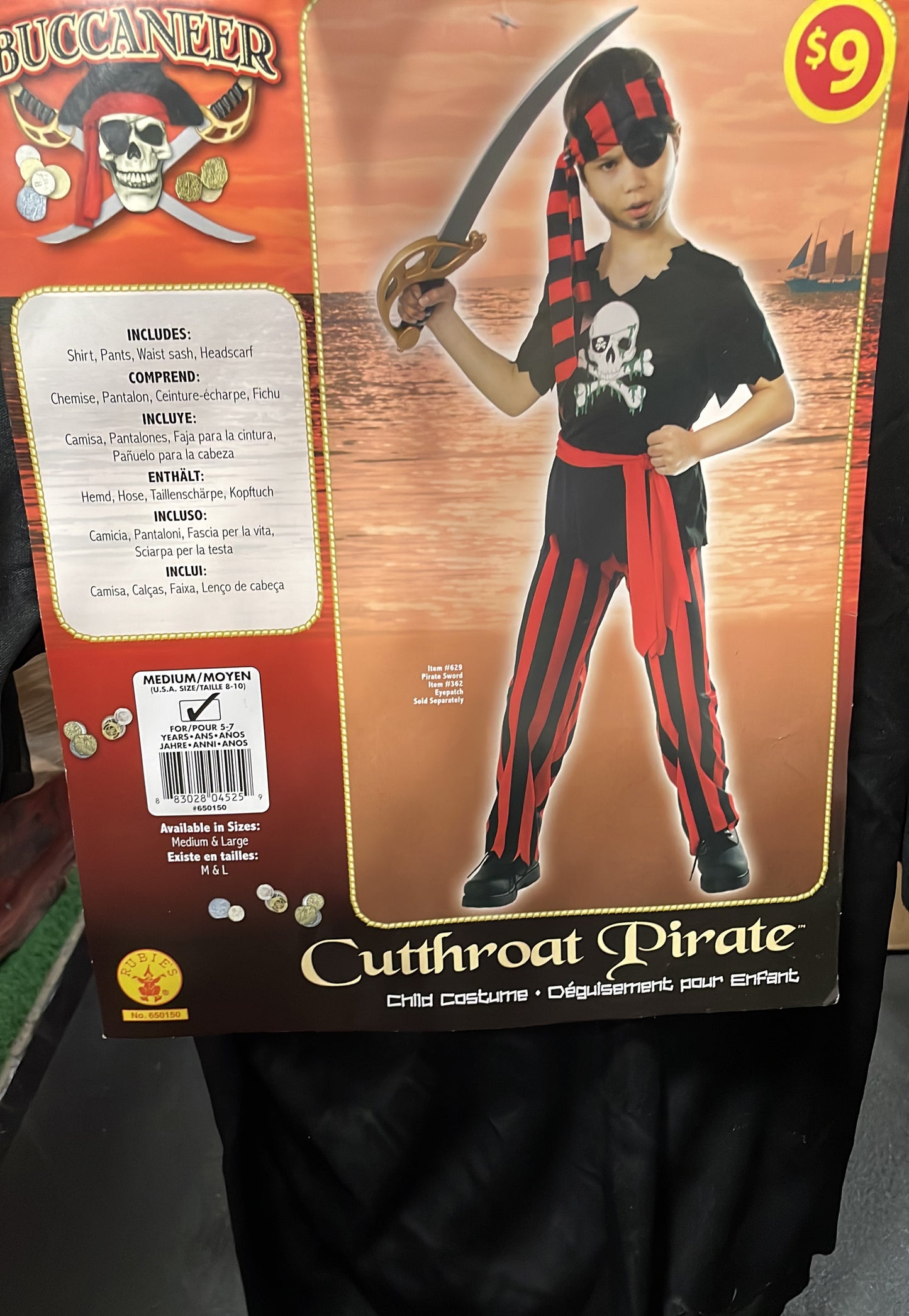 Cutthroat Pirate Medium (8-10)