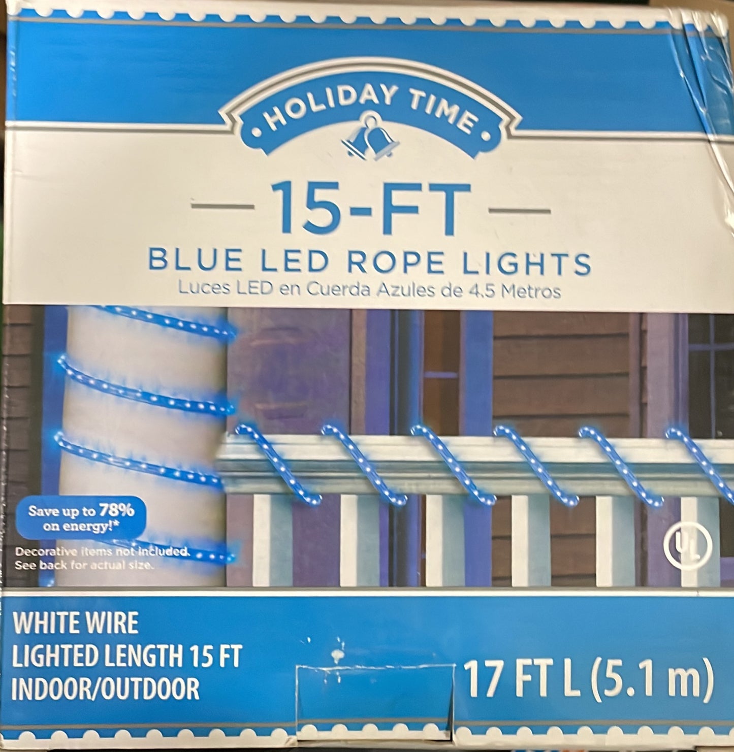 15-FT BLUE LED ROPE LIGHTS