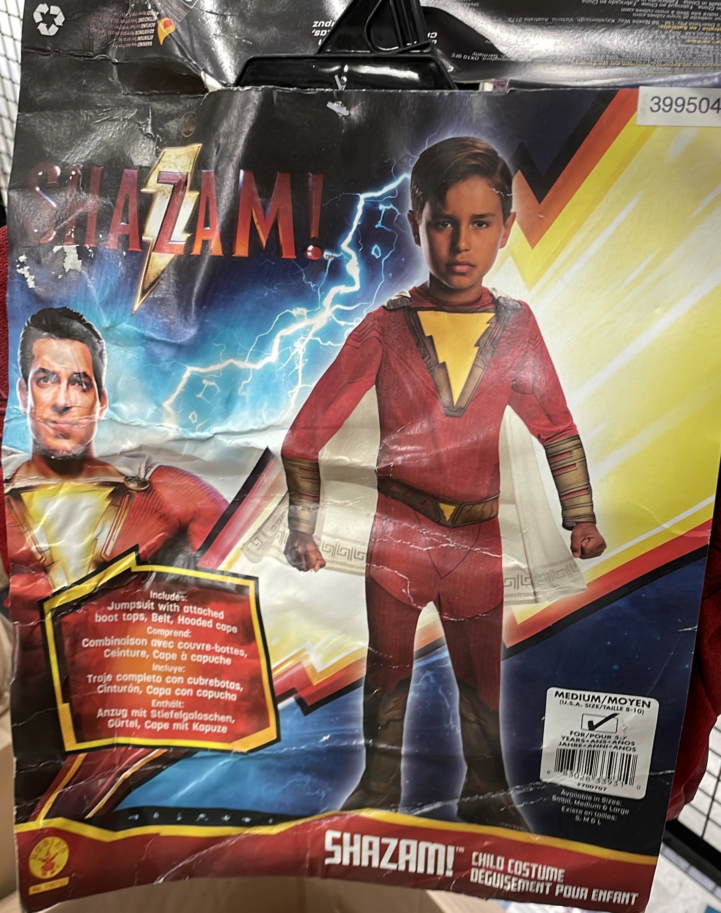 SHAZAM CHILD COSTUME MEDIUM