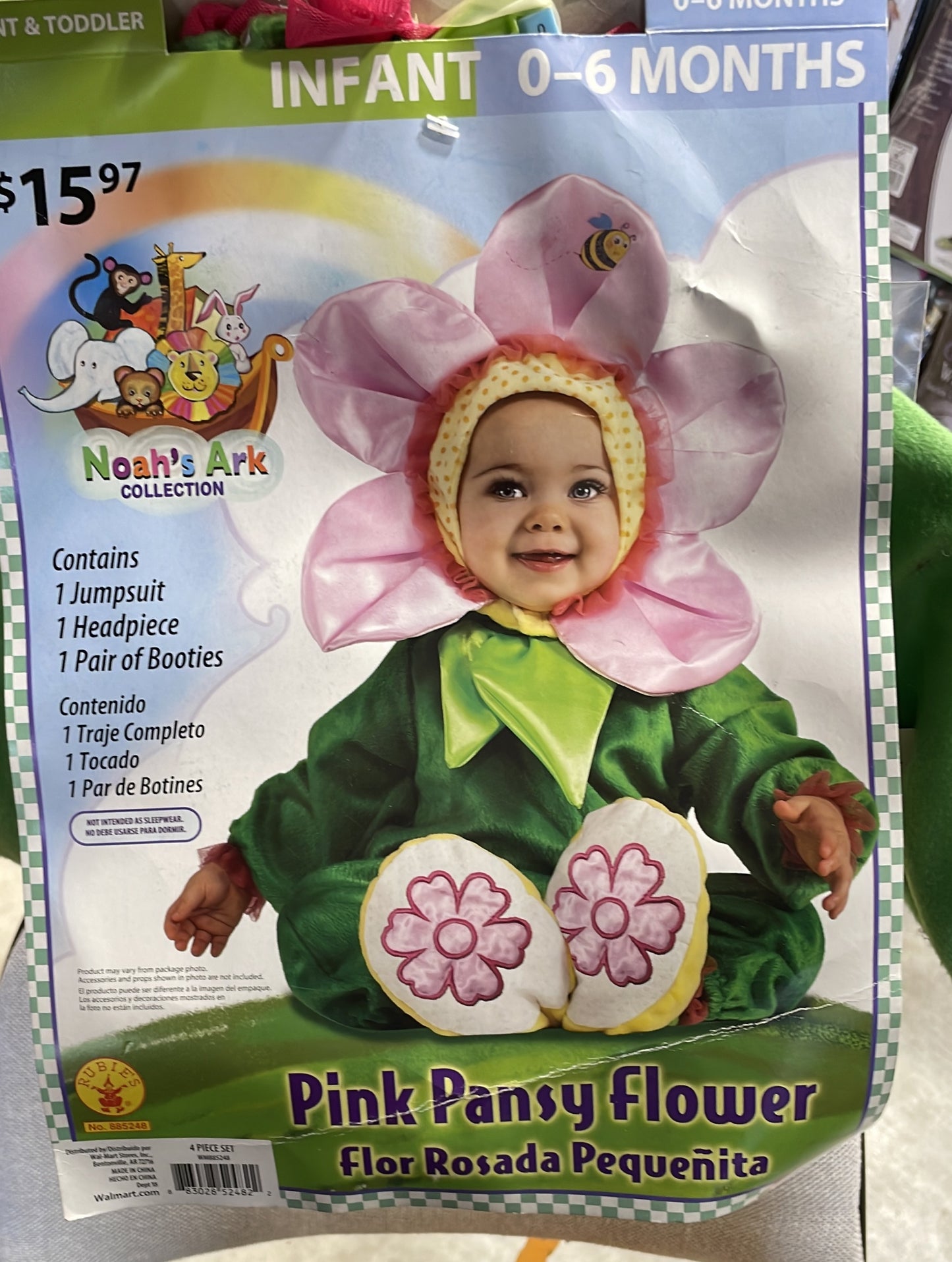 Pink Pansy Flower Infant Costume
