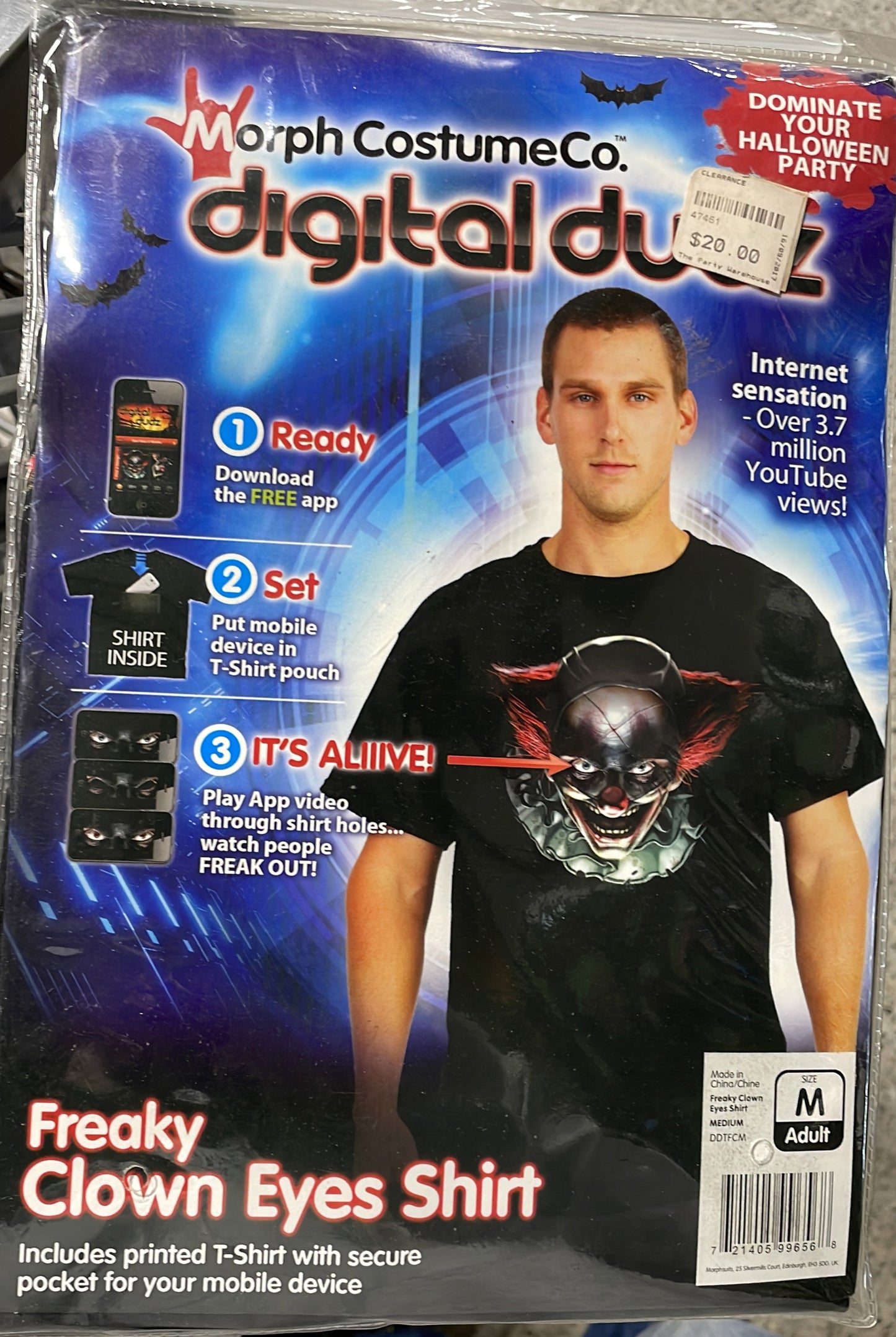 Freaky Clown Eyes Shirt M